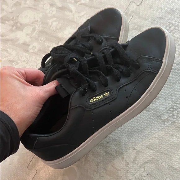 Adidas Black and White Casual Sneakers - Picture 1 of 5